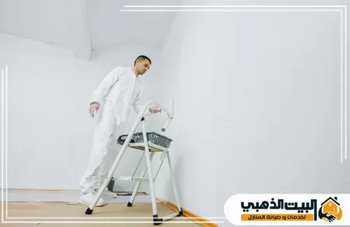 صباغ في دبي 0557617061 افضل صباغ في دبي صباغ في دبي داخل الغرف الفارغة يوضح دقة العمل في المساحات الجديدة وسهولة تنفيذ الطلاء بشكل نظيف