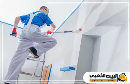 صباغ في عجمان 0557617061 دهانات الجدران صباغ فلل في عجمان للمناطق المرتفعة والأسقف العالية باستخدام أدوات مناسبة لتنفيذ آمن وتشطيب متقن.